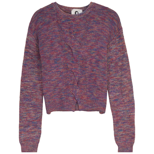 D902-BU - LARGE CABLE KNIT SWEATER