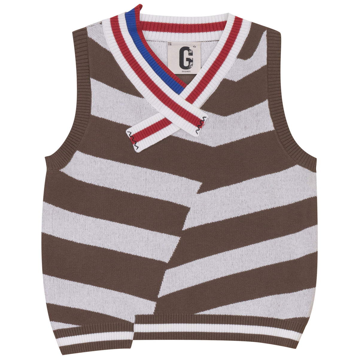 D908-CA - STRIPE RIB DETAIL VEST