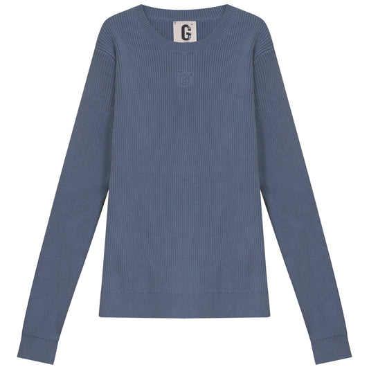 D912-BL - RIBBED HENLEY