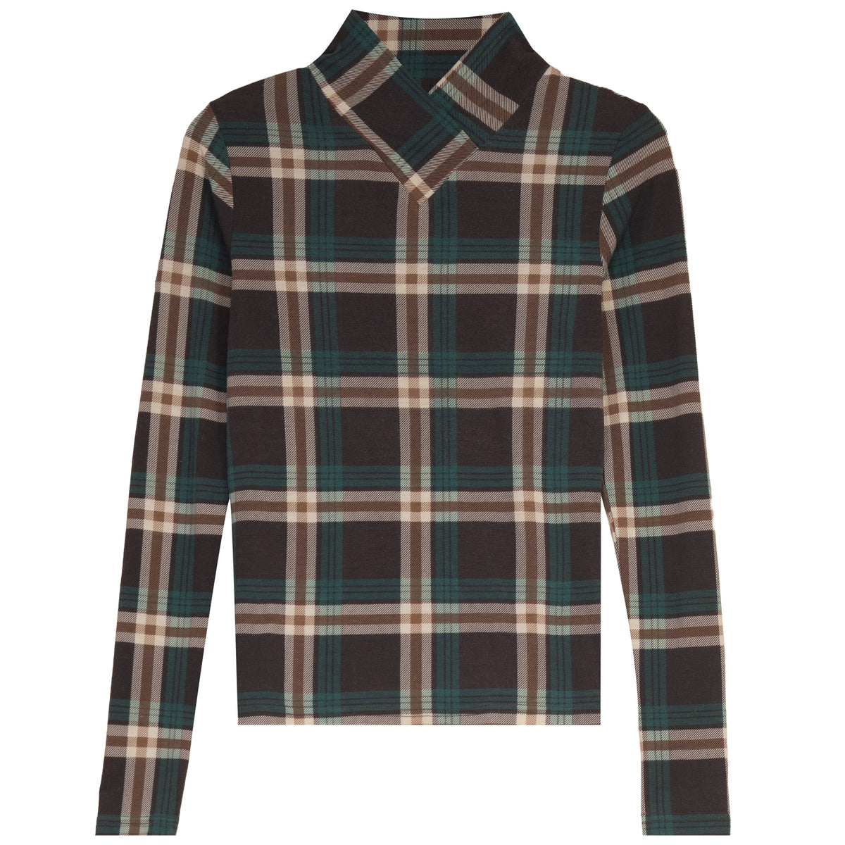 D932-BRPL - CROSSOVER V MOCK NECK TOP