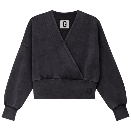 D940-BK - WRAP WASHED TOP