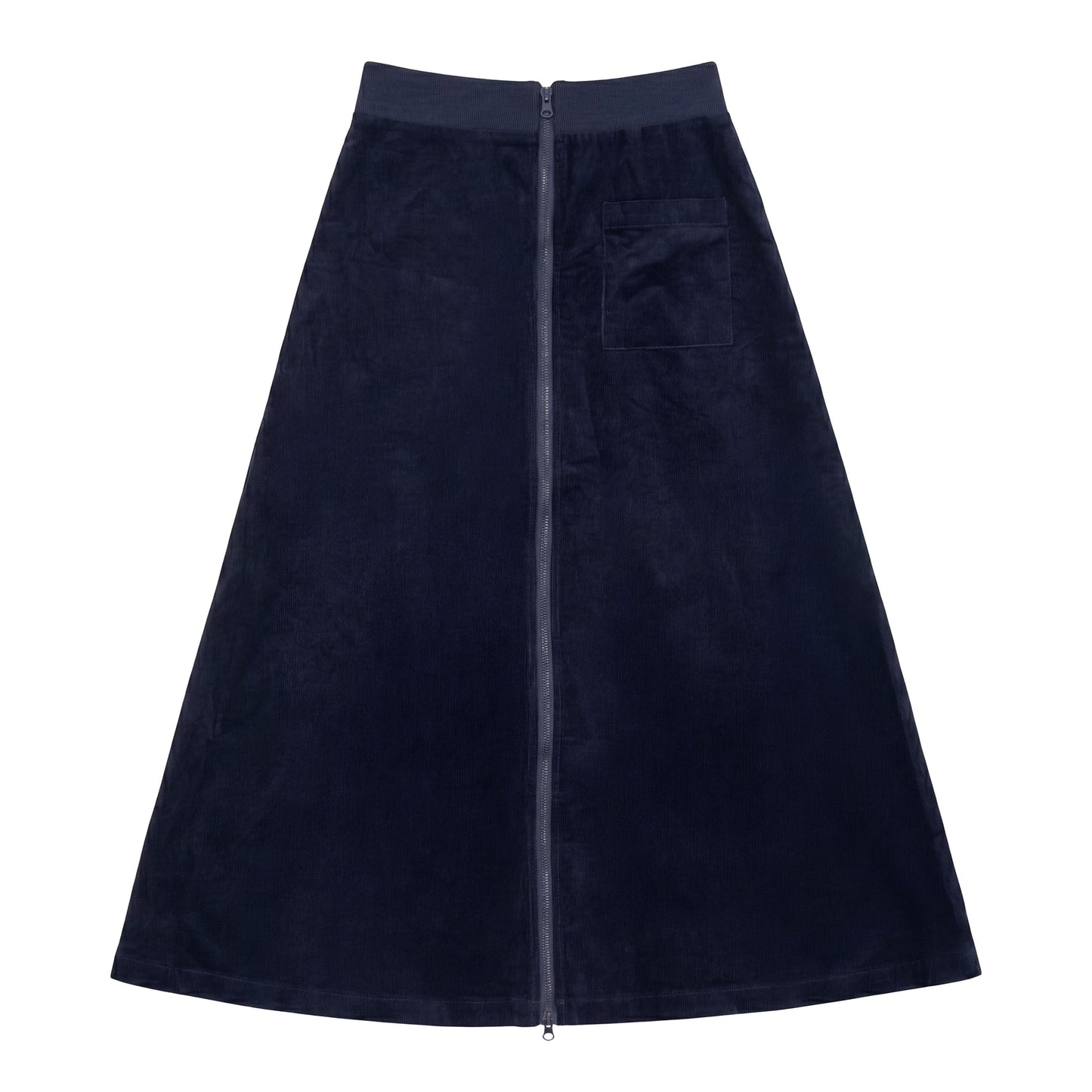 D972-NA - ZIPPER DETAIL CORDUROY SKIRT