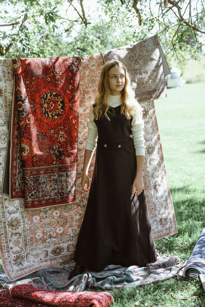G914-CR - WOOL DRESS WITH MOCK NECK