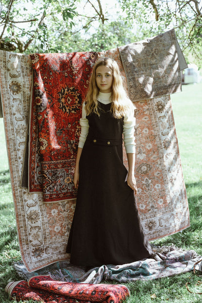 G914-BK - WOOL DRESS WITH MOCK NECK