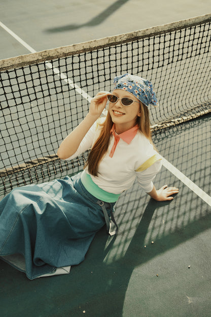 G885-WH - COLOR BLOCKED POLO VEST