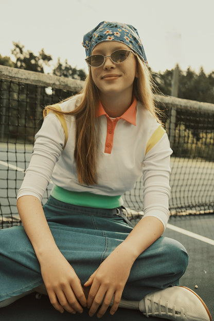 G885-WH - COLOR BLOCKED POLO VEST