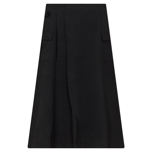 G552-BK - POCKET WRAP SKIRT