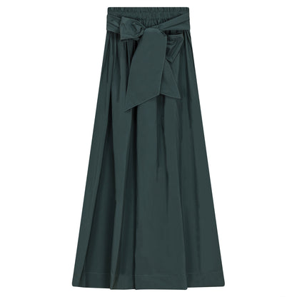 G556-MO - BELTED TAFFETA SKIRT