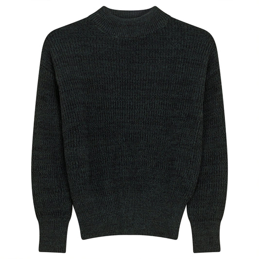 G596-RA - MARLED KNIT MOCK NECK