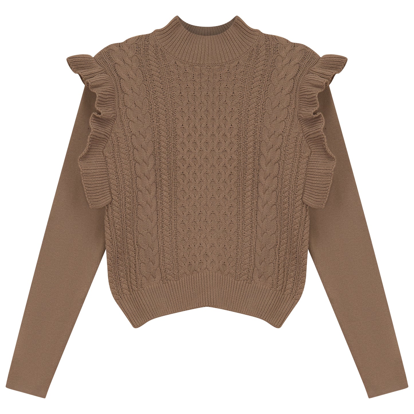CABLE KNIT TURTLENECK SWEATER