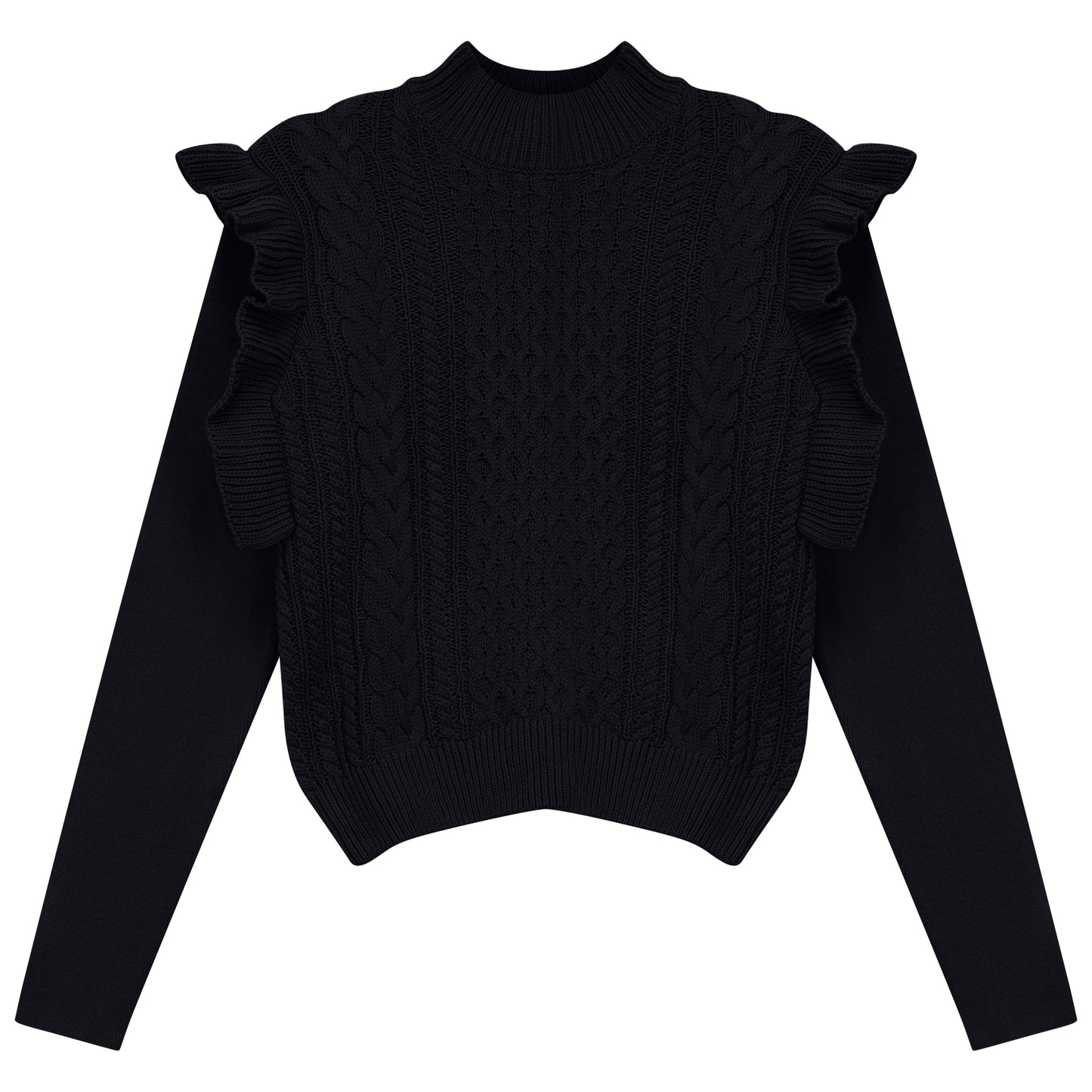 CABLE KNIT TURTLENECK