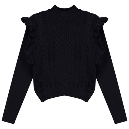 CABLE KNIT TURTLENECK