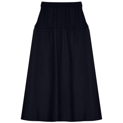 CABLE KNIT YOKE SKIRT