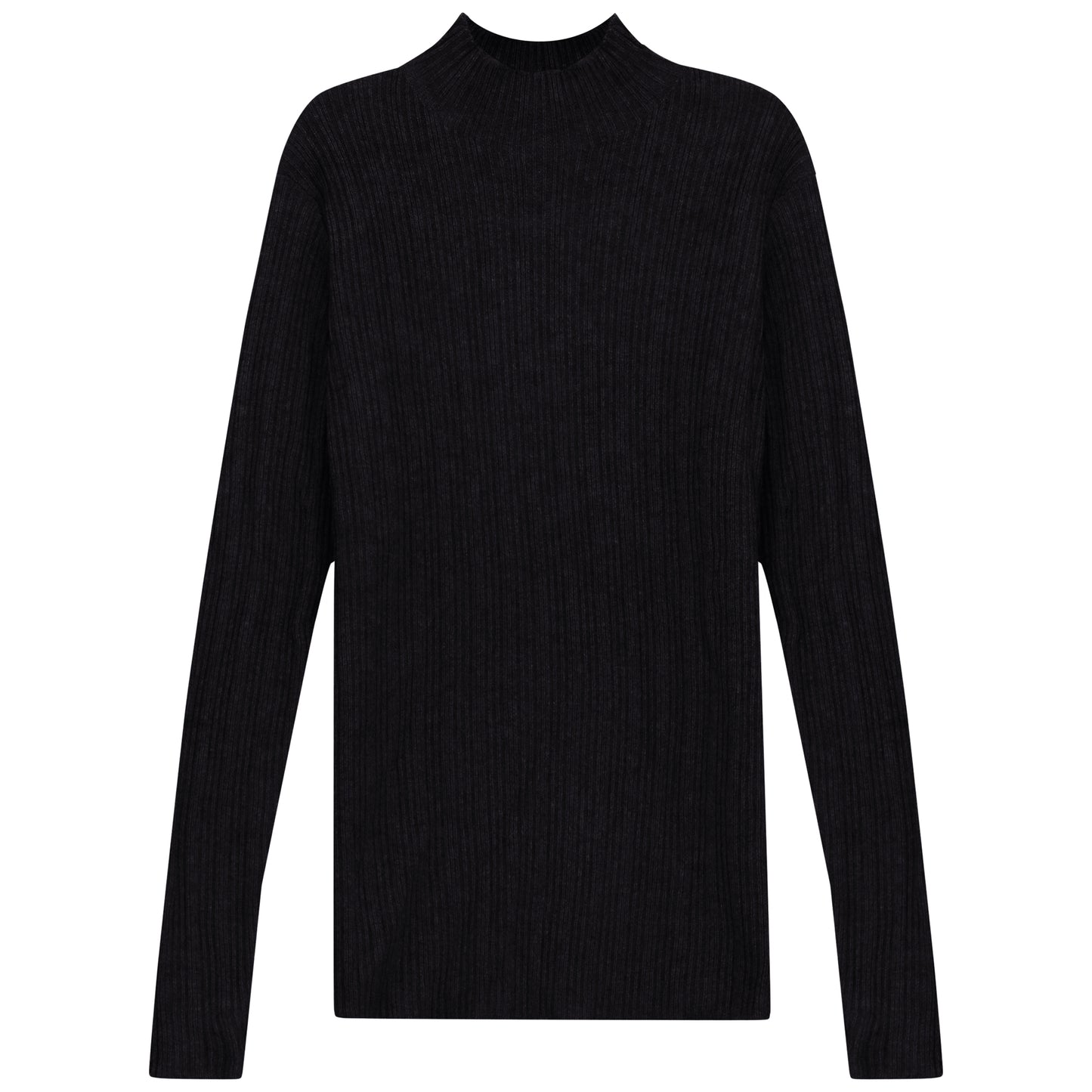 RIBBED MOCK NECK