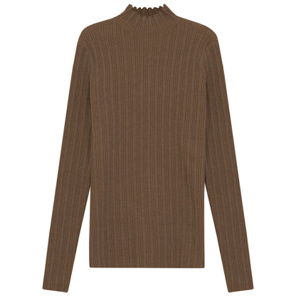RIBBED MOCK NECK