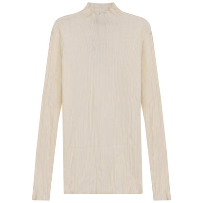 RIBBED MOCK NECK