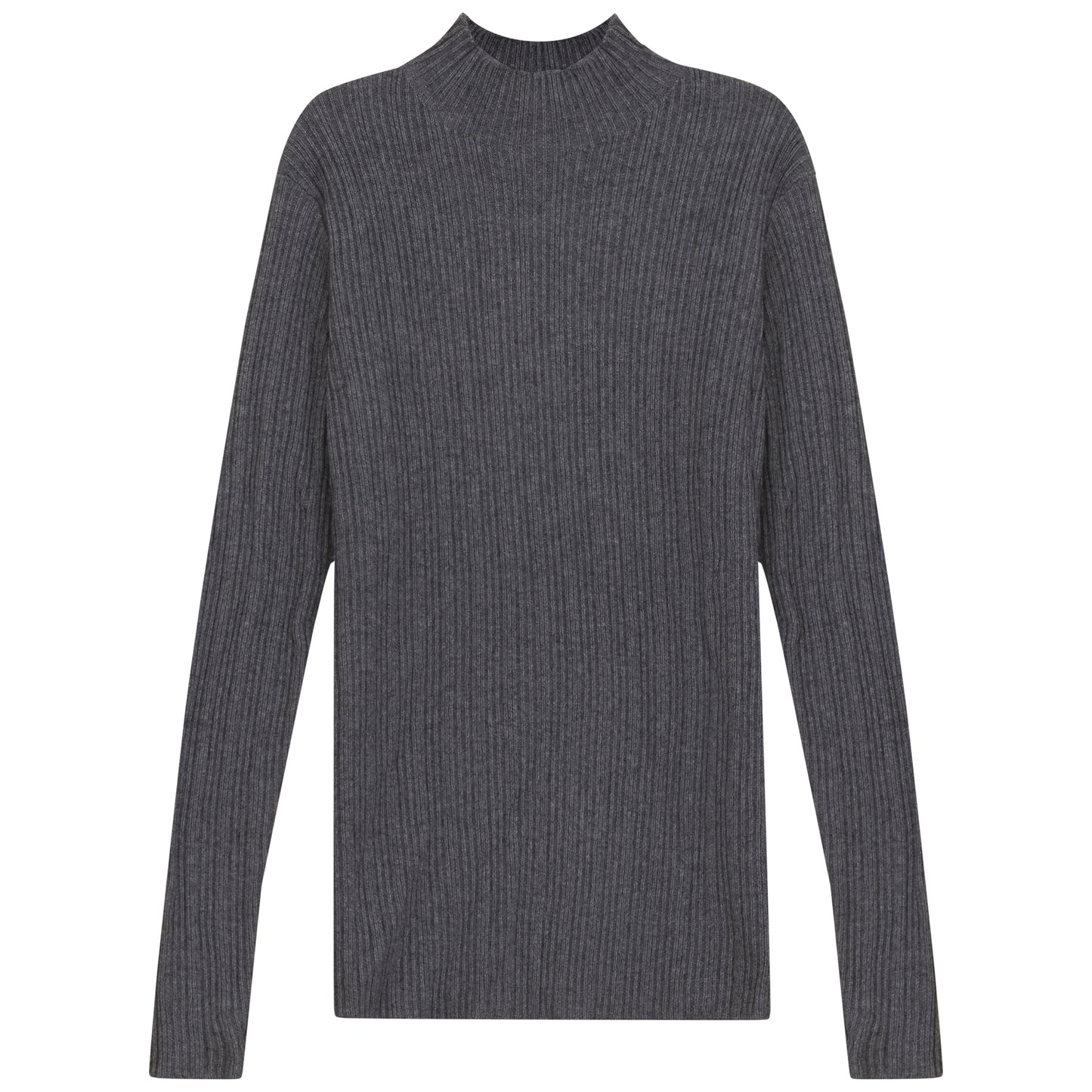 RIBBED MOCK NECK