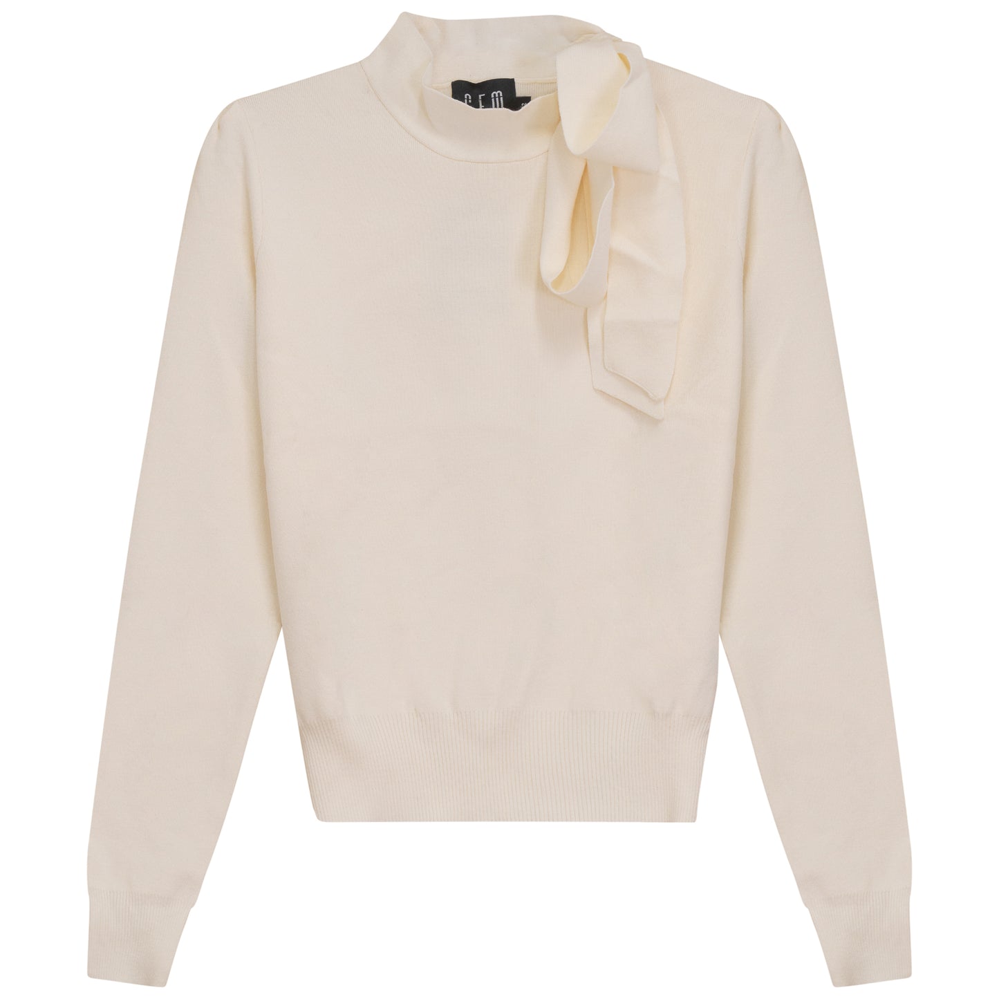 TIE NECK SWEATER