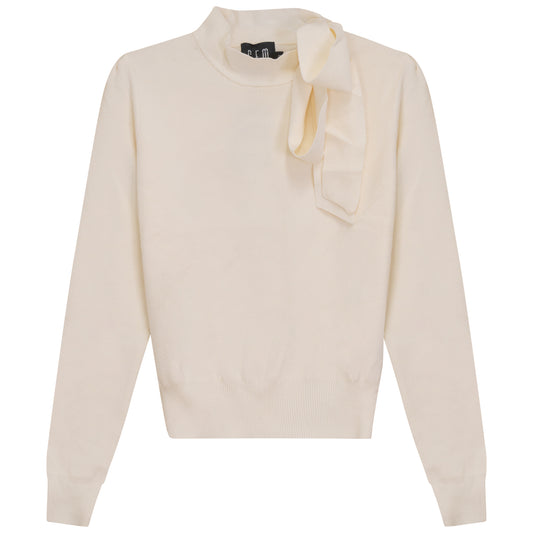 TIE NECK SWEATER