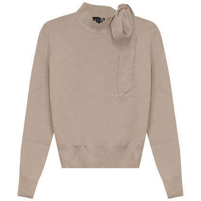 TIE NECK SWEATER