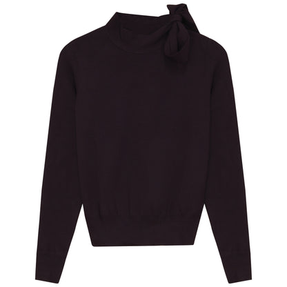 TIE NECK SWEATER
