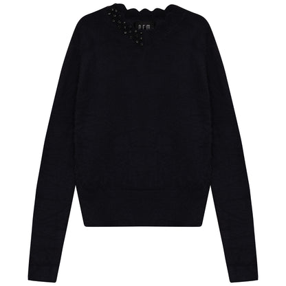 FURRY SCALLOPED SWEATER