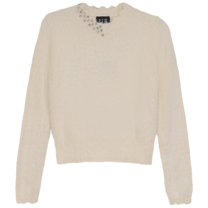 FURRY SCALLOPED SWEATER