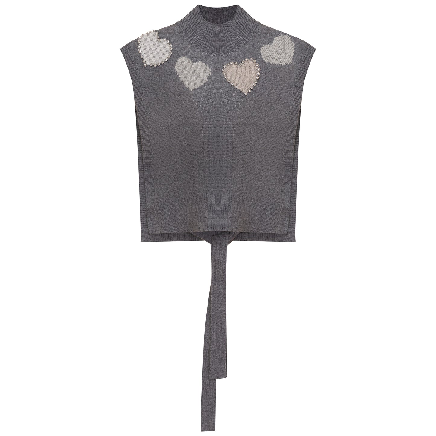 INTARSIA TIE BACK VEST