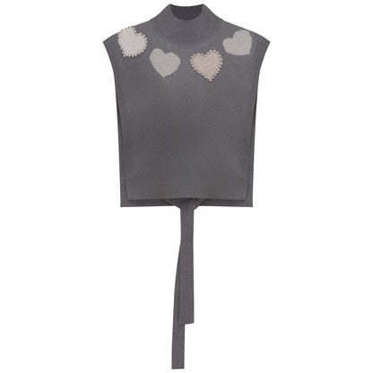 INTARSIA TIE BACK VEST