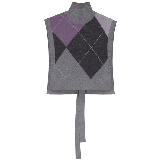 INTARSIA TIE BACK VEST
