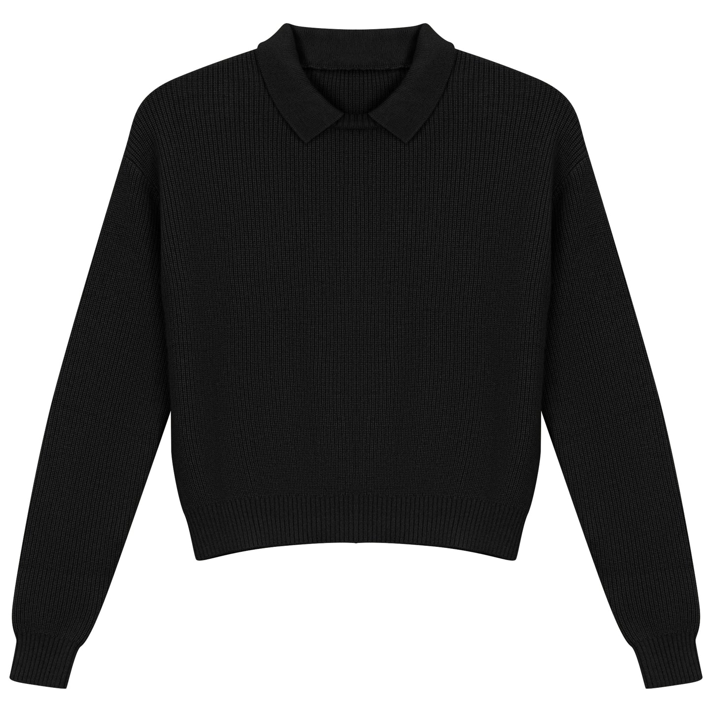 CREW NECK SWEATER WITH COLLAR