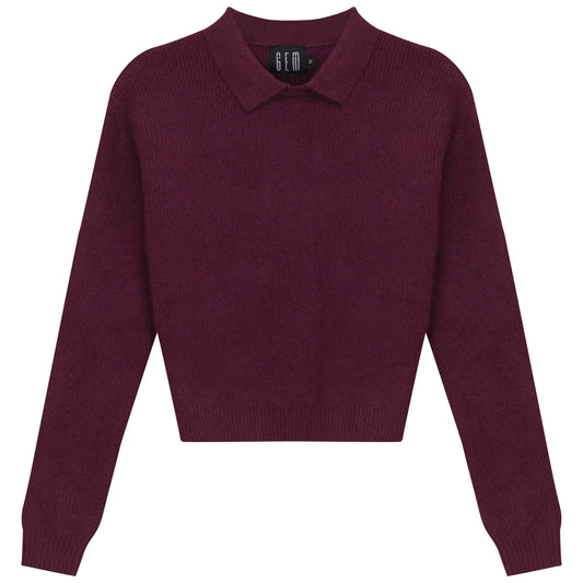 CREW NECK SWEATER WITH COLLAR