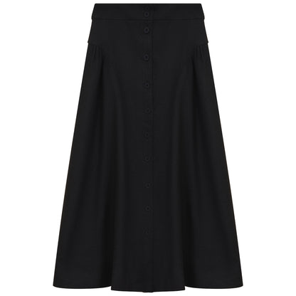 GATHERED BUTTON DOWN SKIRT