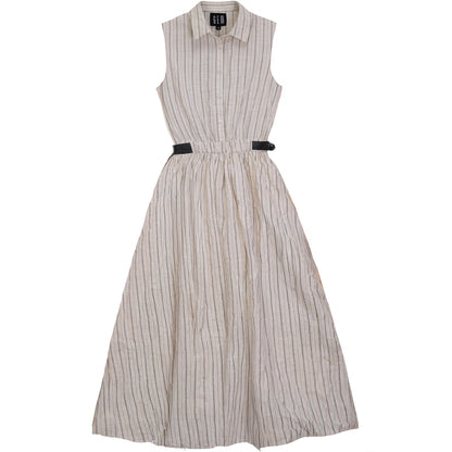 G808-SA - BUBBLE HEM SLEEVELESS SHIRT DRESS