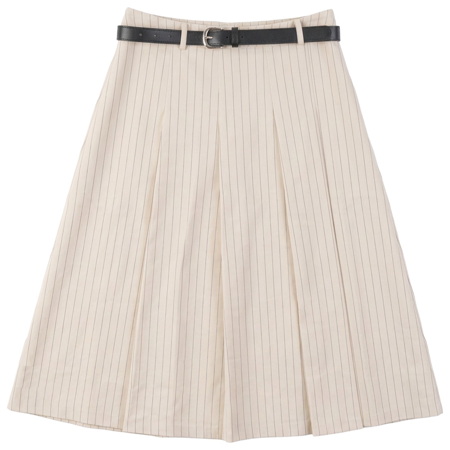 G832-CRBK - PLEATED PINSTRIPE SKIRT