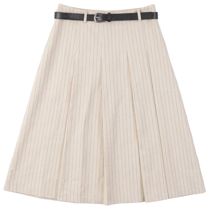 G832-CRBK - PLEATED PINSTRIPE SKIRT