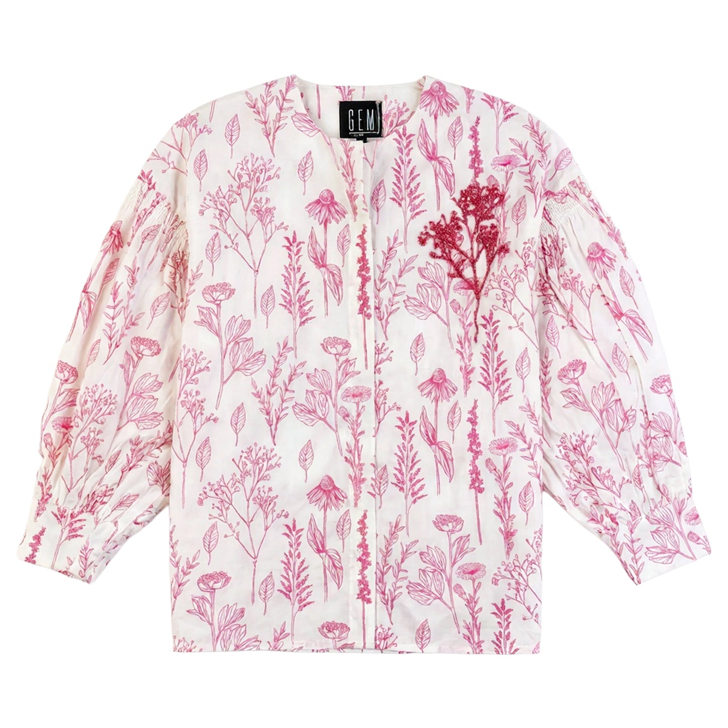 G848-PI - FLORAL PRINTED SHIRT