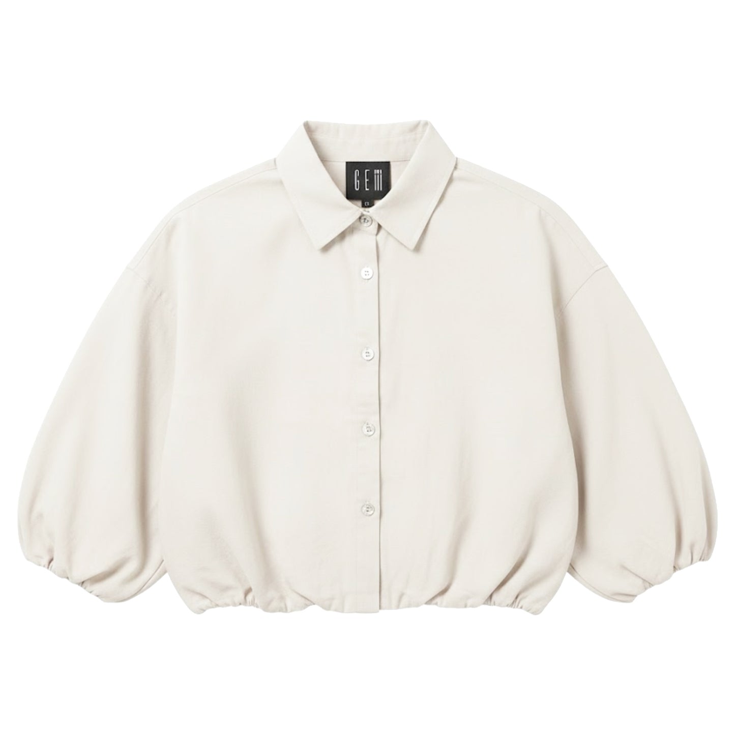 G857-CR - BUBBLE HEM SHIRT