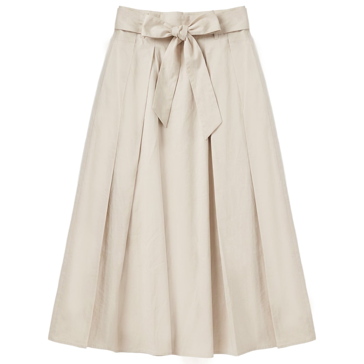G860-BE - FRONT BOW DETAIL TAFFETA SKIRT