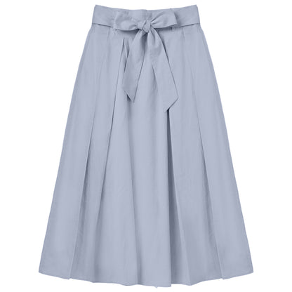 G860-BL - FRONT BOW DETAIL TAFFETA SKIRT