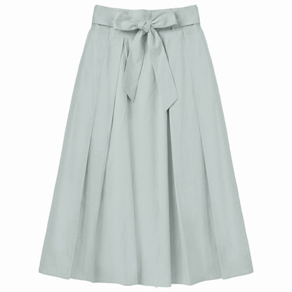 G860-MI - FRONT BOW DETAIL TAFFETA SKIRT