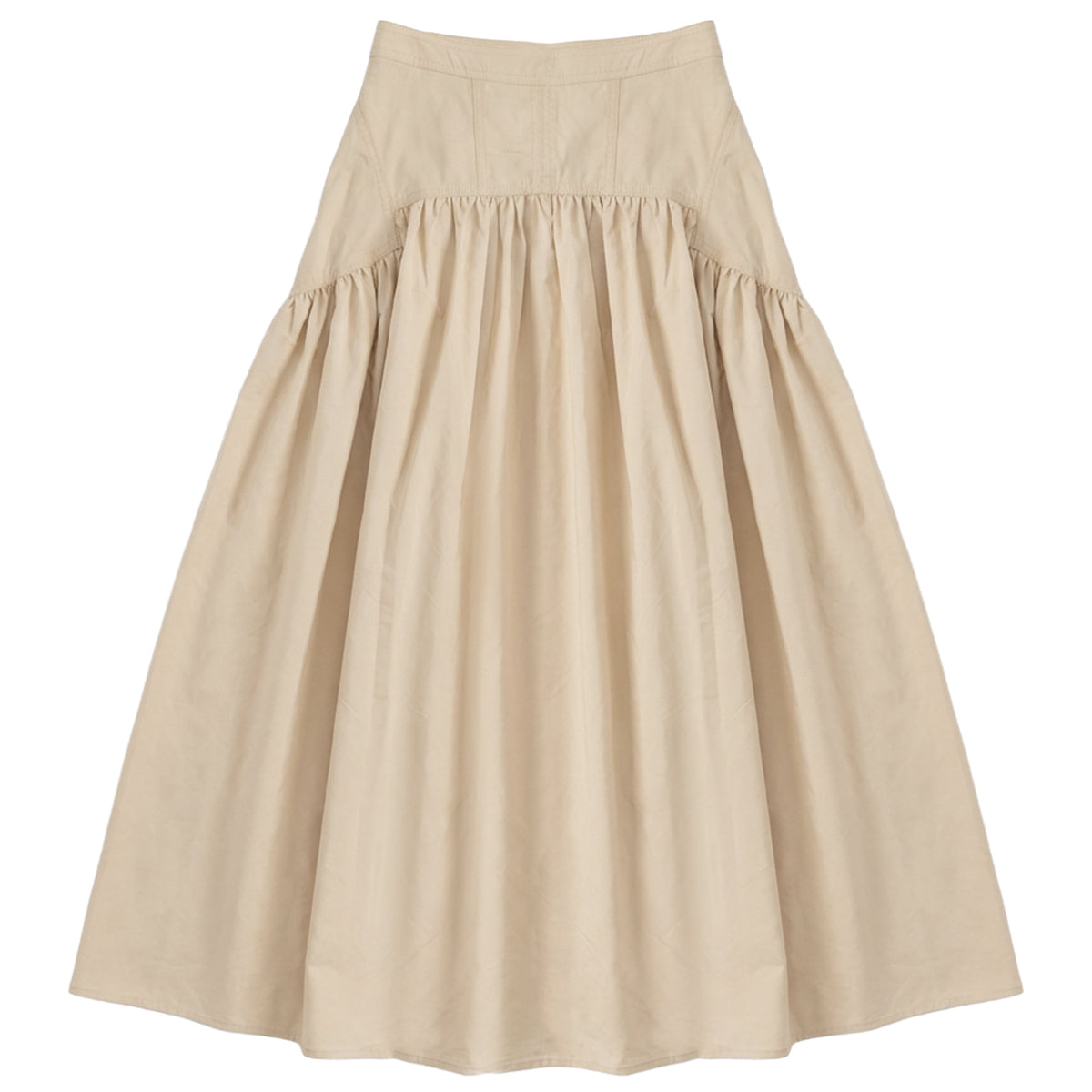 G862-BE - LOW CUT FULL TAFFETA SKIRT