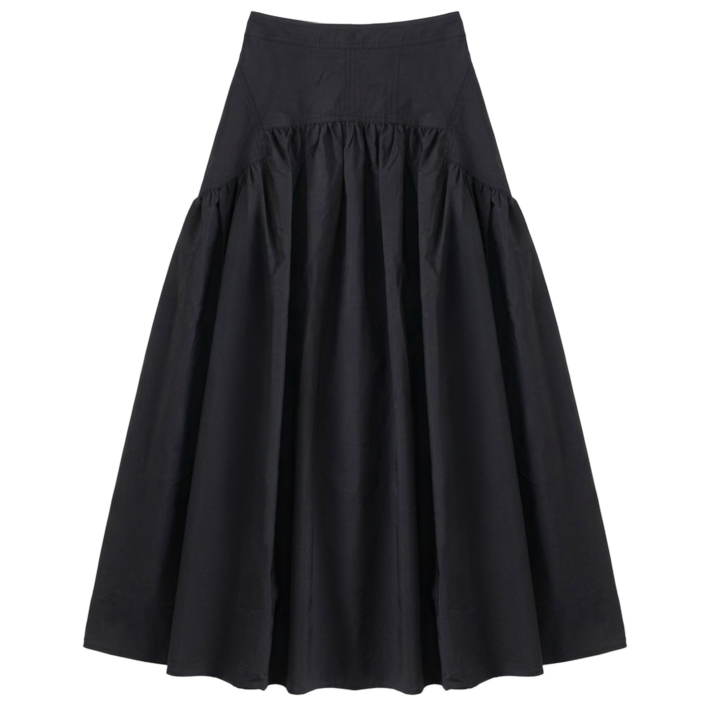 G862-BK - LOW CUT FULL TAFFETA SKIRT