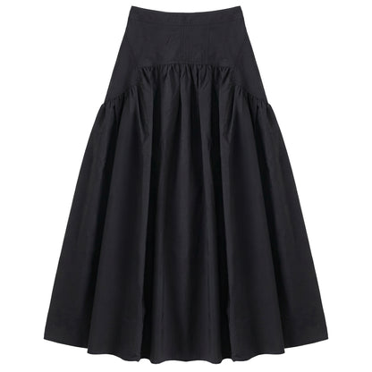 G862-BK - LOW CUT FULL TAFFETA SKIRT