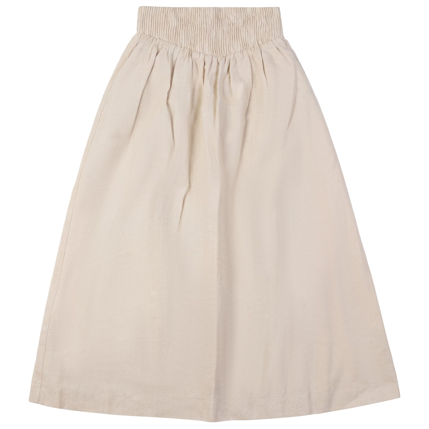 G868-BE - SMOCKED YOKE SKIRT