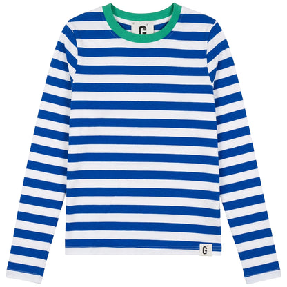 G876-RO - CONTRAST COLOR STRIPED TEE