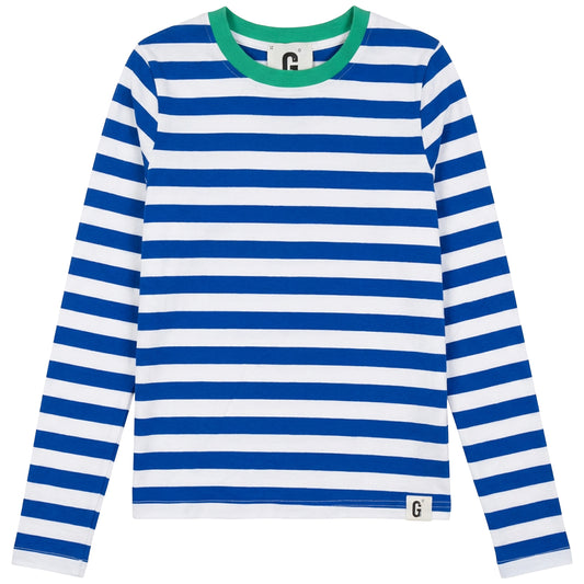 G876-RO - CONTRAST COLOR STRIPED TEE