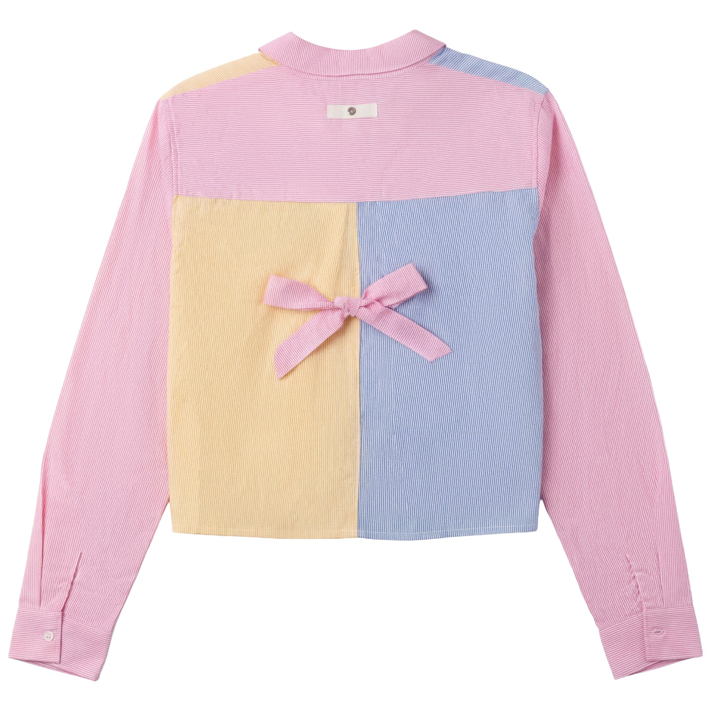 G884-MU - PINSTRIPE COLOR BLOCK SHIRT