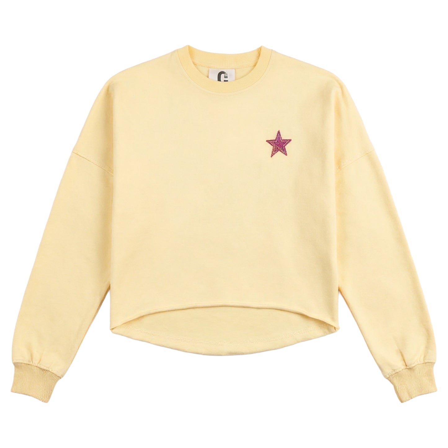 G889-YE - LOOSE FITTED CROPPED TOP