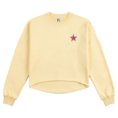 G889-YE - LOOSE FITTED CROPPED TOP